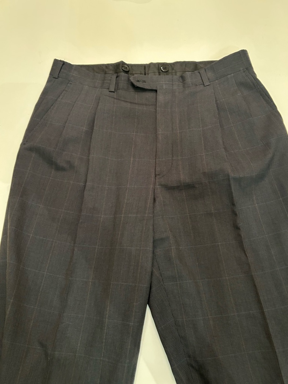 Burberry Black Pinstripe Dress Trousers